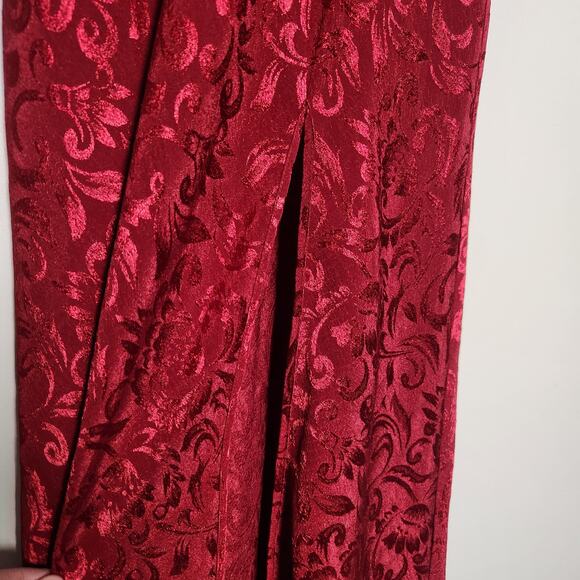 Victoria's Secret Satin Maxi Slip Dress S Red Romantic Lace Valentine Holiday - Picture 7 of 16